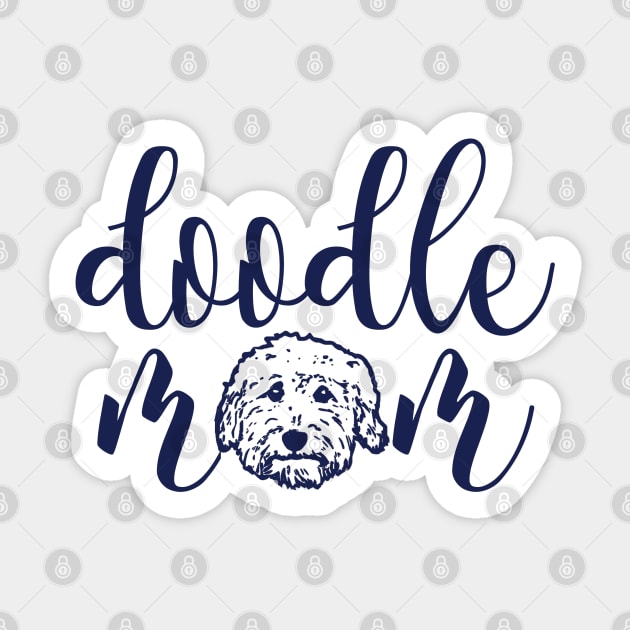 Doodle mom in navy - goldendoodles, labradoodles, aussiedoodles, bernedoodles, sheepadoodles Sticker by smooshfaceutd